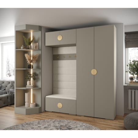 Garderoba do przedpokoju INOVA 4 Z18 kaszmir+złoty+manila02