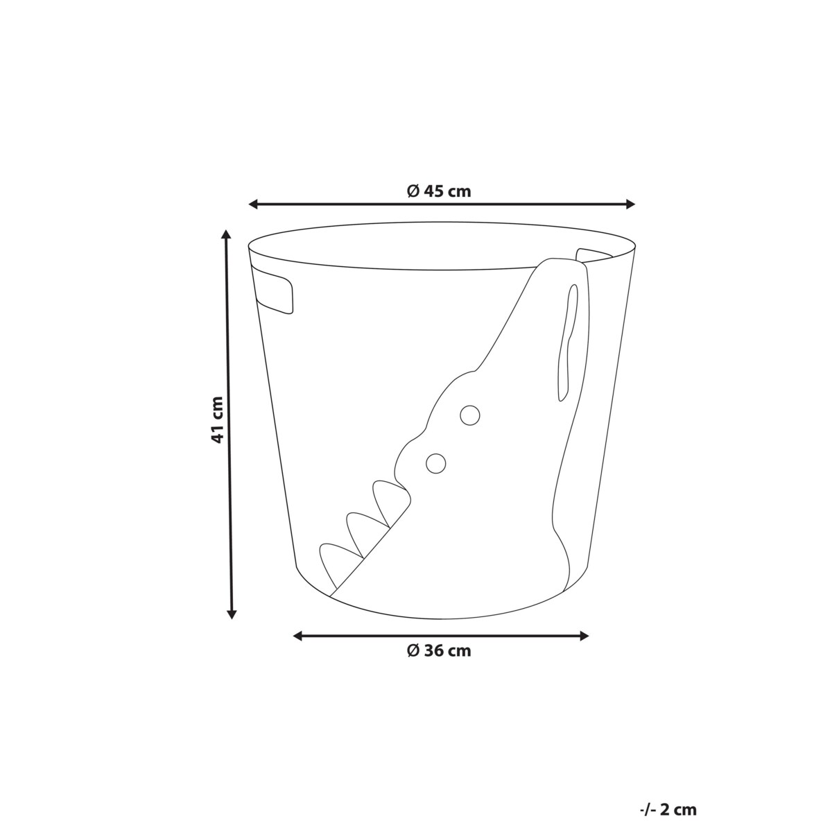 Kosz pleciony krokodyl z hiacyntu wodnego naturalny LOXTON