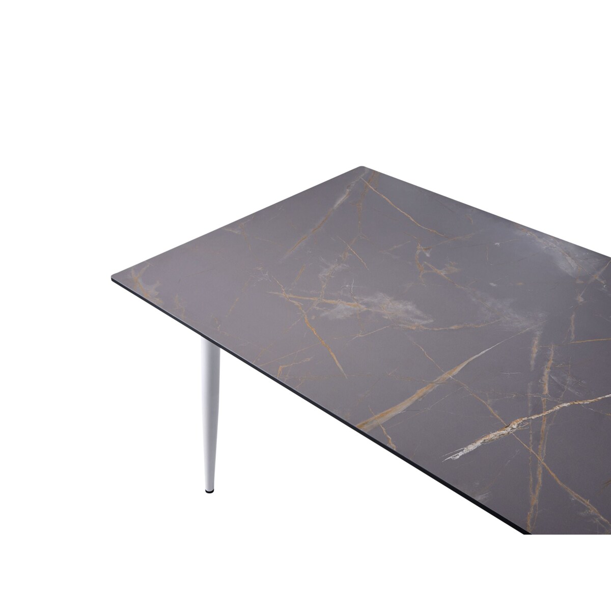 Stół ogrodowy TOLENTINO 180 cm 90 cm Efekt marmuru Szary marmur