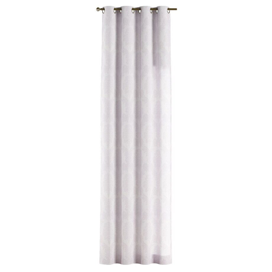 Zasłona na kółkach 1 szt. 130x260 liście akantu na białym tle