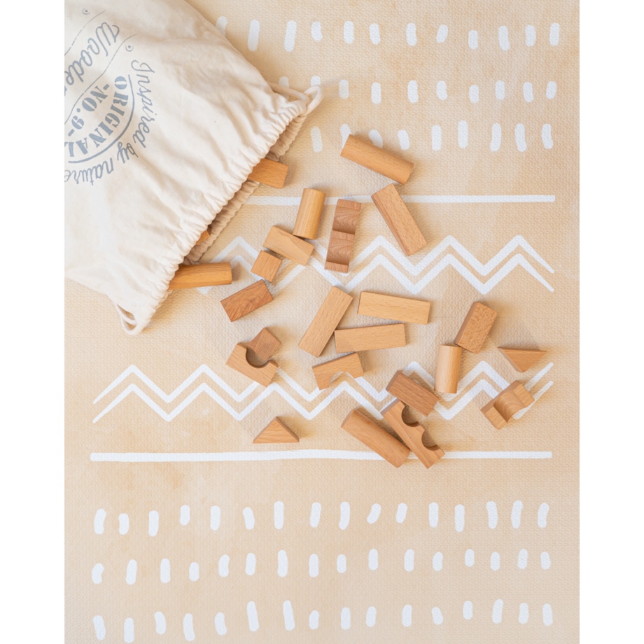 Mata Piankowa Puzzle OLYA KIDS wzór BOHO SAND 120x180 cm