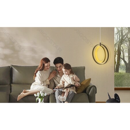 lampa wisząca 2700 k, auminium i silikon 120