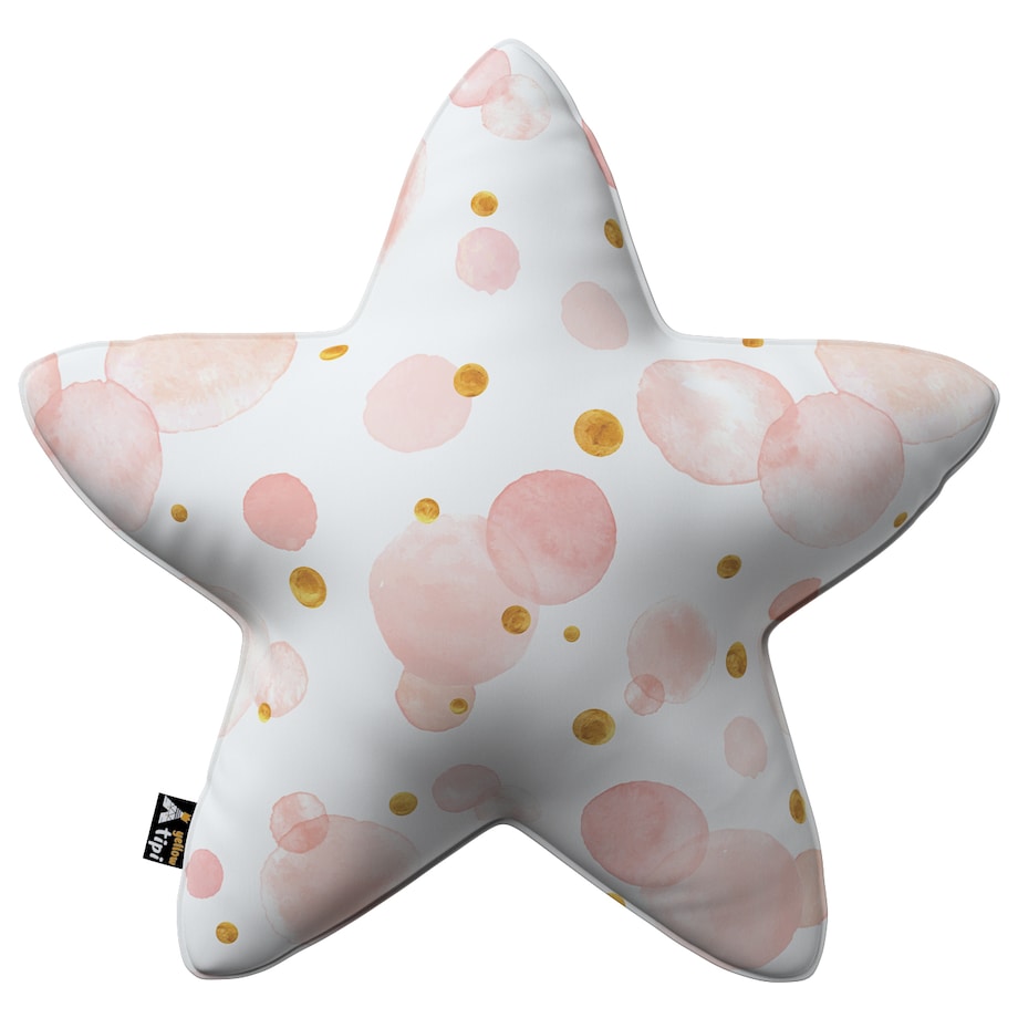 Poduszka Lucky Star, ecru-różowy, 52x15x52cm, Magic Collection