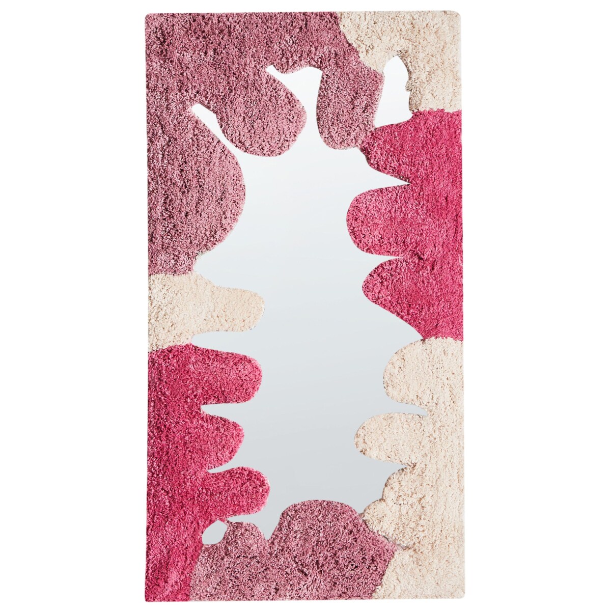 Lustro ścienne CAGERI 41 cm 75 cm Bawełna Różowy