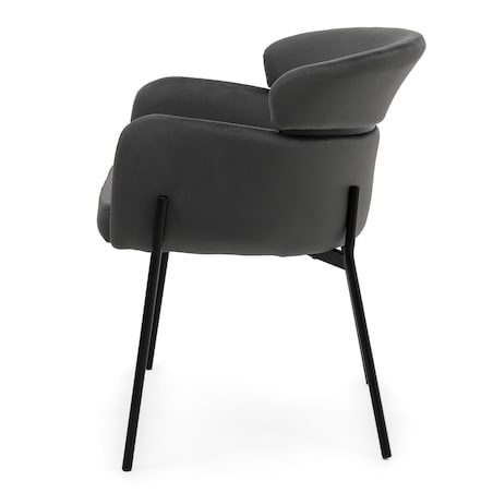 Krzesło tapicerowane welurowe do salonu BOLZANO szare