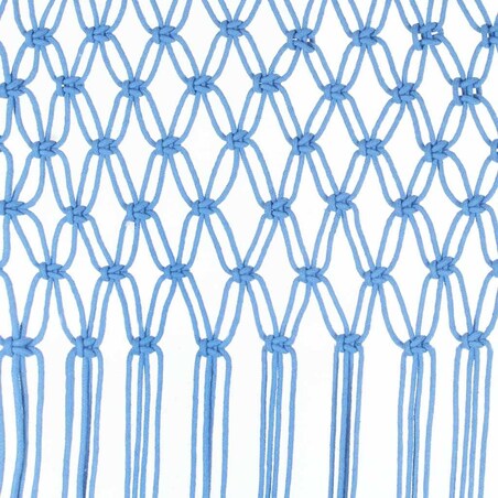 vidaXL Zasłona z makramy, niebieska, 140 x 240 cm, bawełna