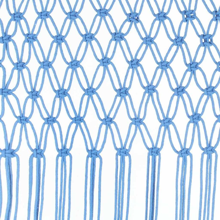 vidaXL Zasłona z makramy, niebieska, 140 x 240 cm, bawełna