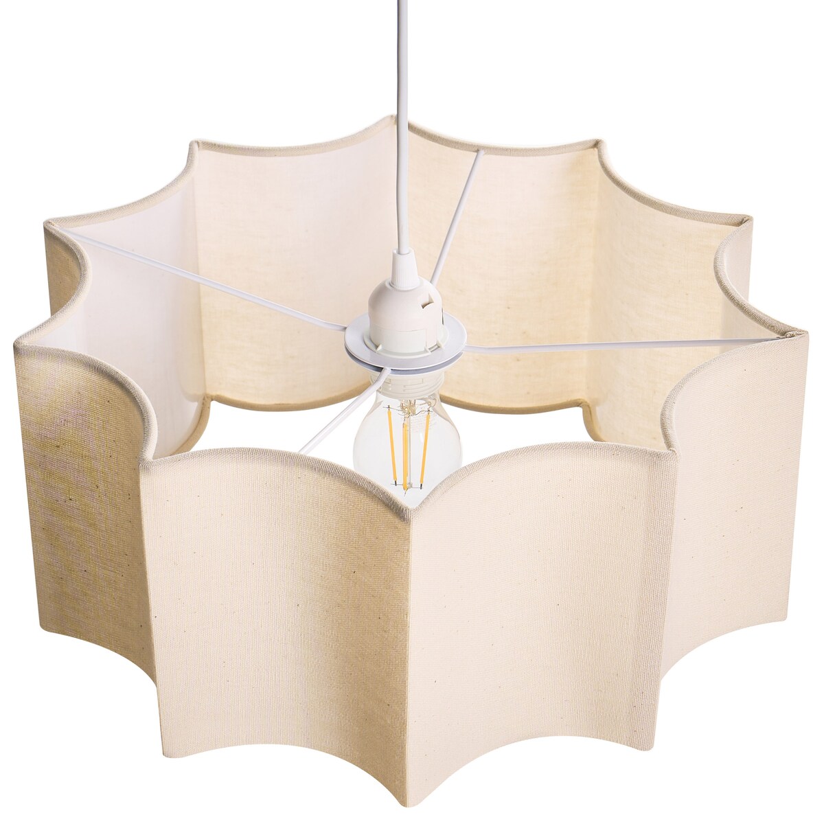 Lampa wisząca LUENHA Metal Beżowy