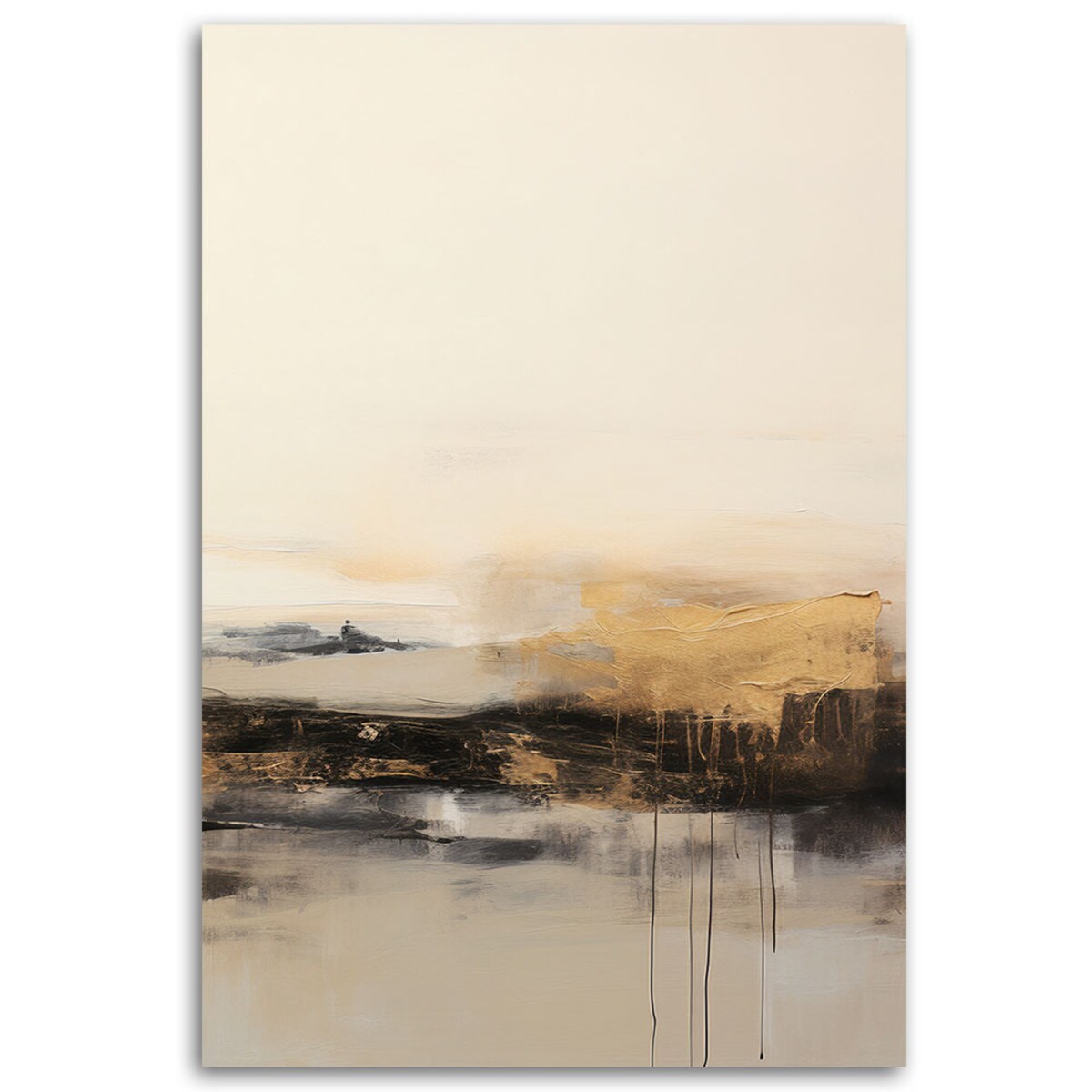 Obraz do salonu Nowoczesna Abstrakcja Beżowy Loft 70x100