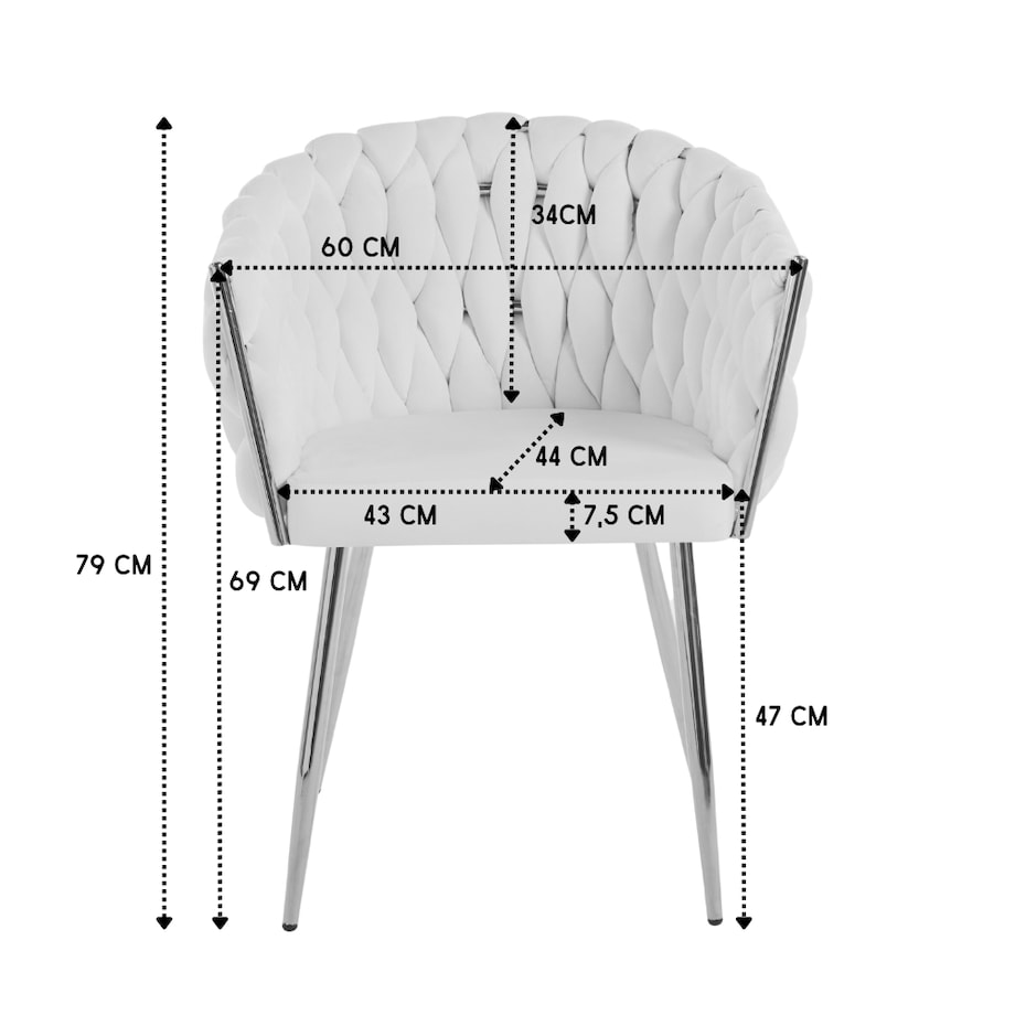 KRZESŁO DO SALONU TAPICEROWANE Z PLECIONYM OPARCIEM ROSA GOLD GRANATOWE