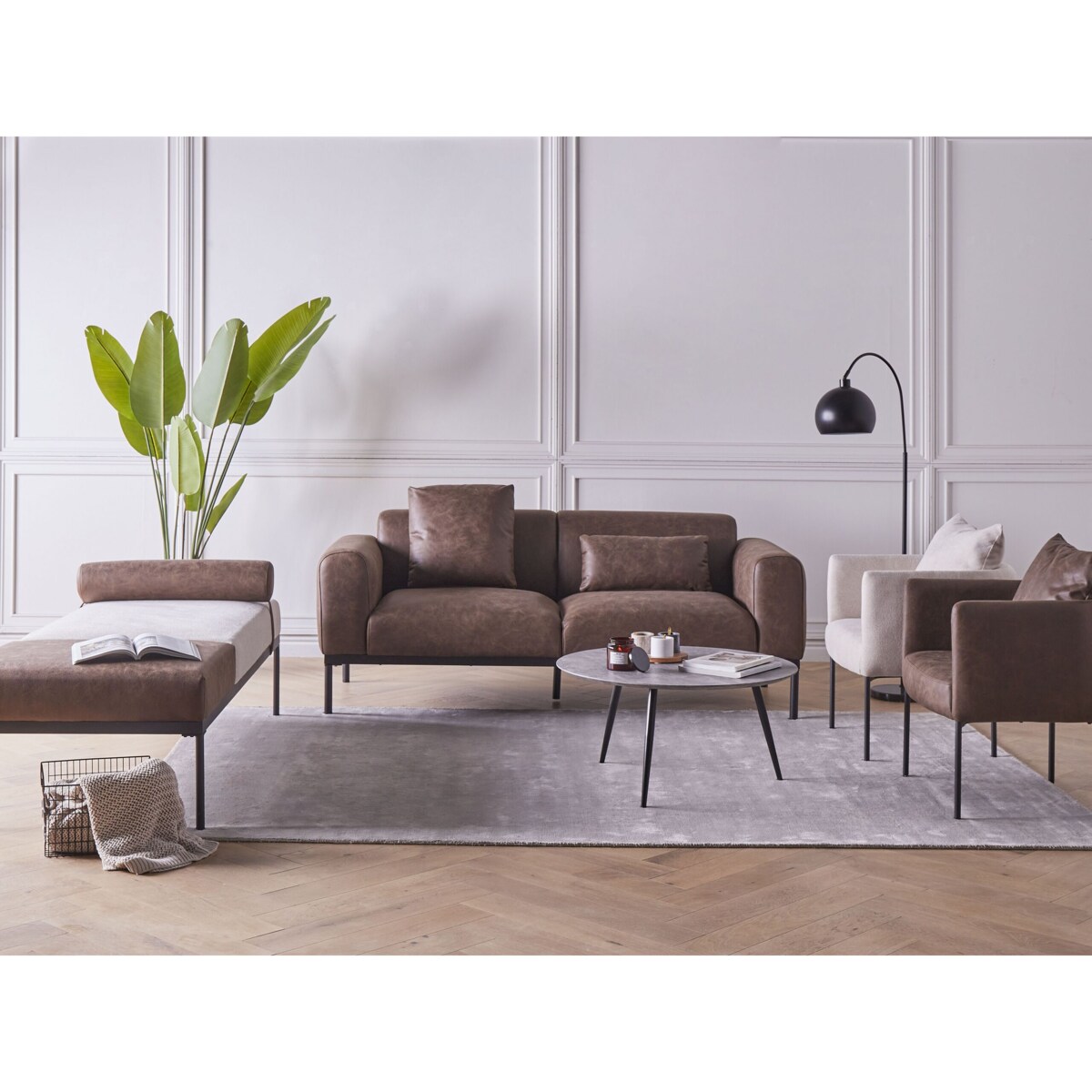 Fotel MALMOS Ekoskóra Ciemnobrązowy