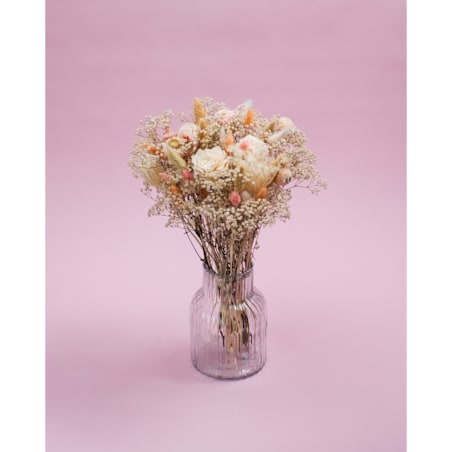 Bukiet suszonych kwiatów Serenita - gipsówka, setaria, kocanka