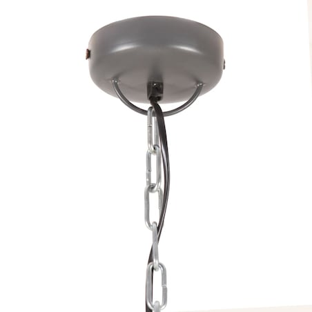 vidaXL Industrialna lampa wisząca, 32 cm, szara, E27