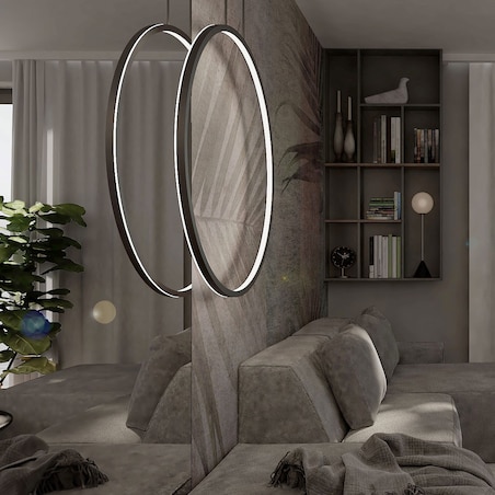 Lampa sufitowa wisząca Light Prestige Mirror czarny LED CCT 3000, 4000, 6000 (regulowana) 1 szt.