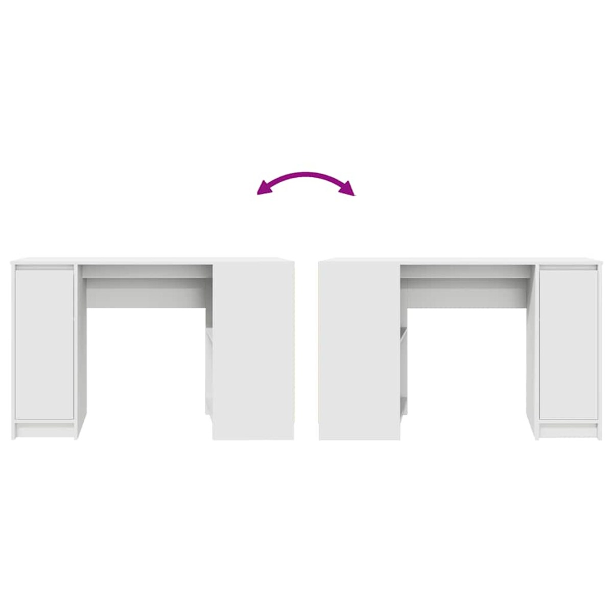 vidaXL Biurko Białe 120x42x76 cm Drewno klejone