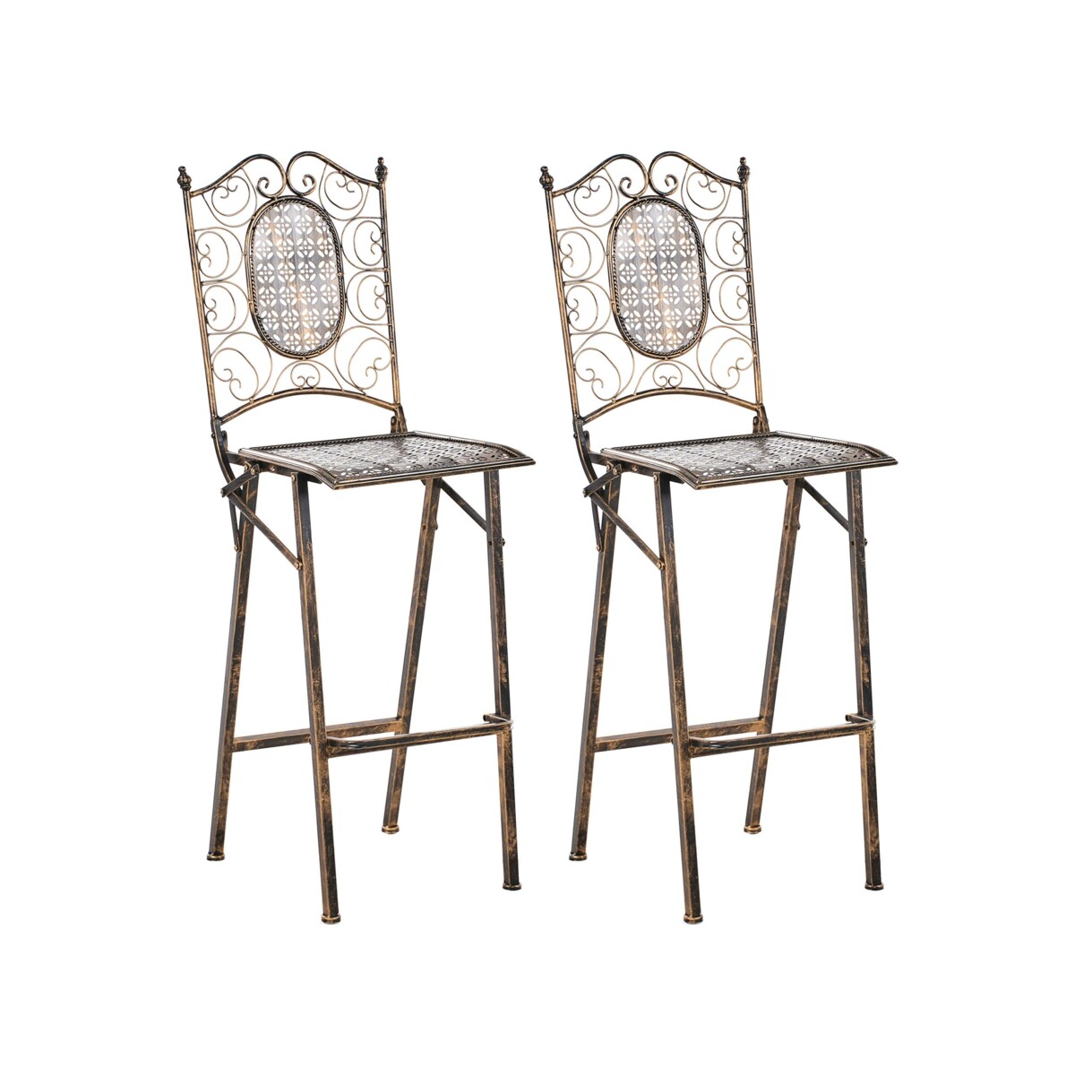 Zestaw ogrodowy barowy Składane BORMIO Metal Czarny