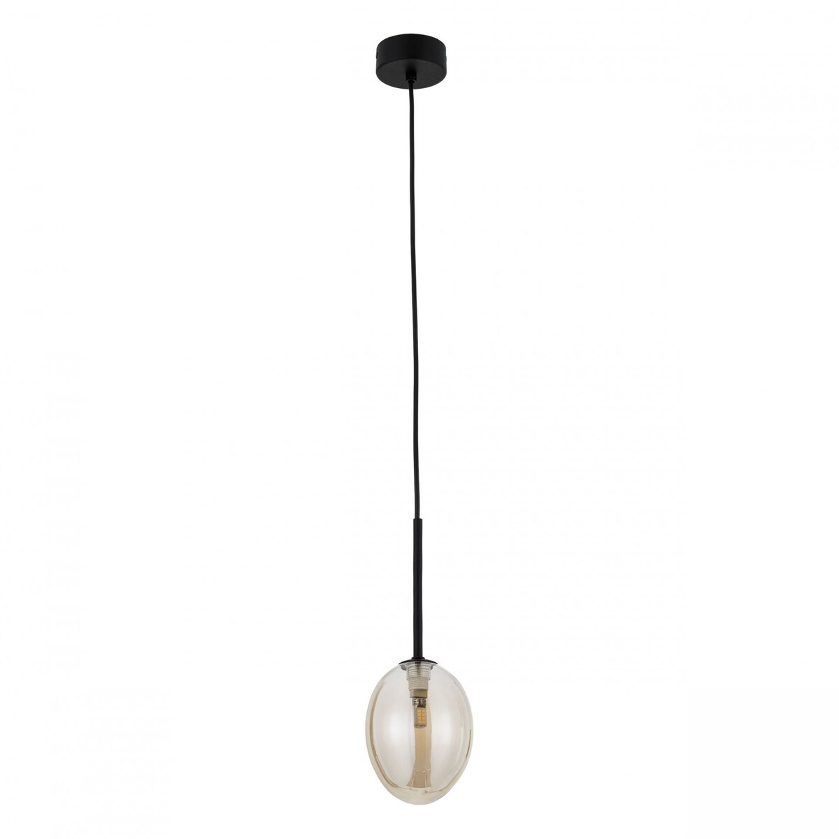 Lampa wisząca TK Lighting PEARL COGNAC 10831, czarno-koniakowa, G9, regulowana wysokość, styl glamour