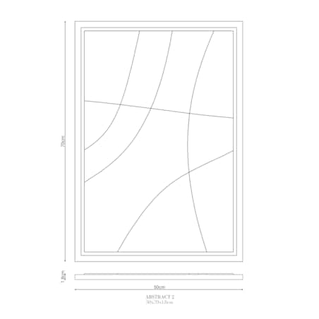 Obraz 3D 50x70cm Abstract II – Dekoracja Ścienna z Tynku Naturalnego, Natural Cream Minimalistyczny Relief