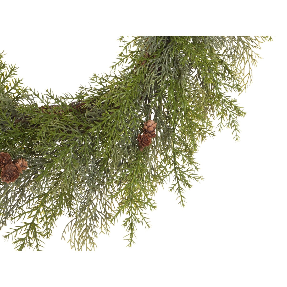 Dekoracyjny wieniec świąteczny 70 cm zielony PANRUN