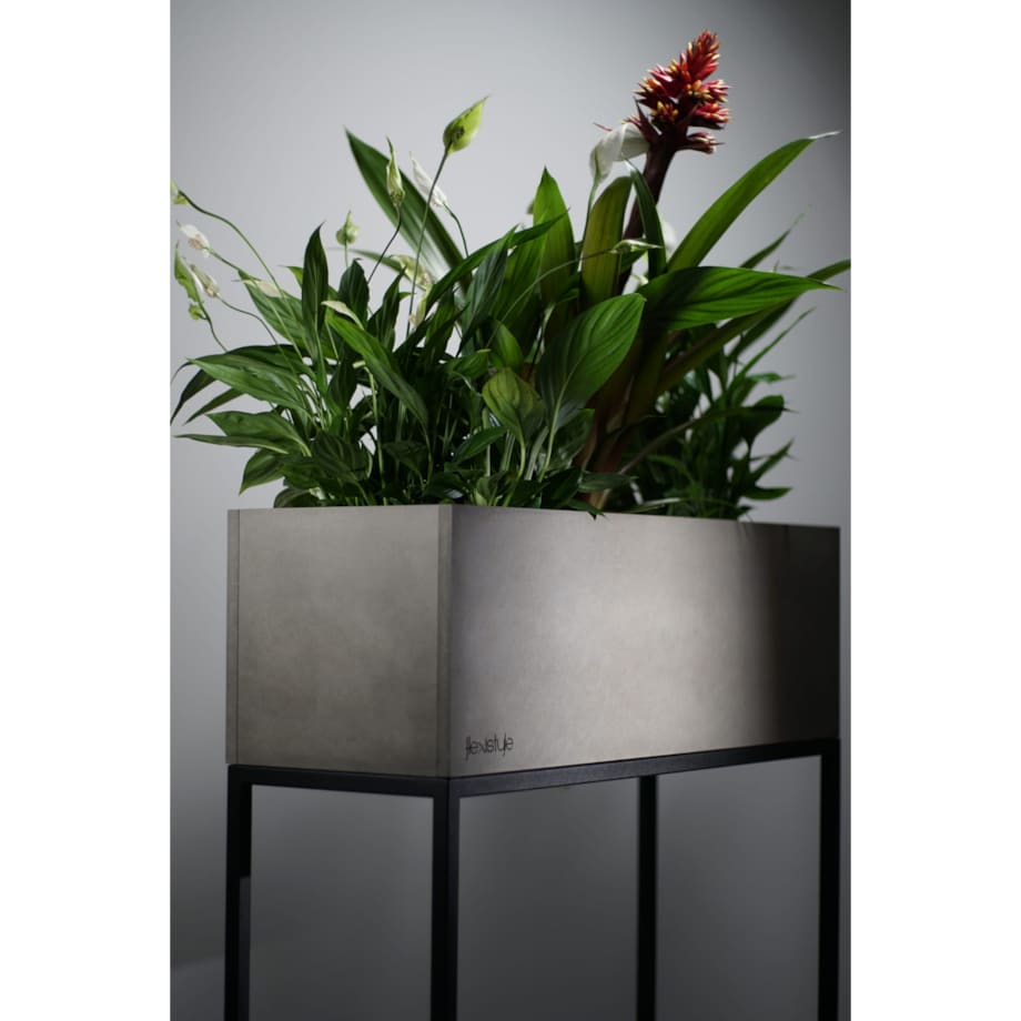 Kwietnik loftowy FIORINO szary 62x22x80 cm