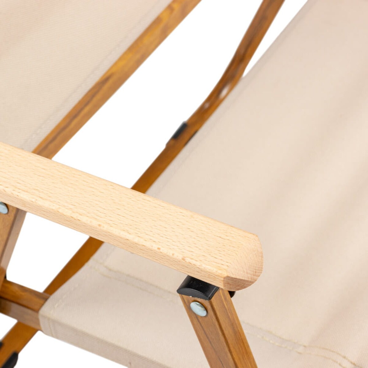 Krzesło kempingowe składany drevo 61cm stalowe, beżowe