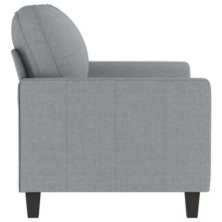 vidaXL Sofa 2-osobowa, jasnoszara, 120 cm, tapicerowana tkaniną