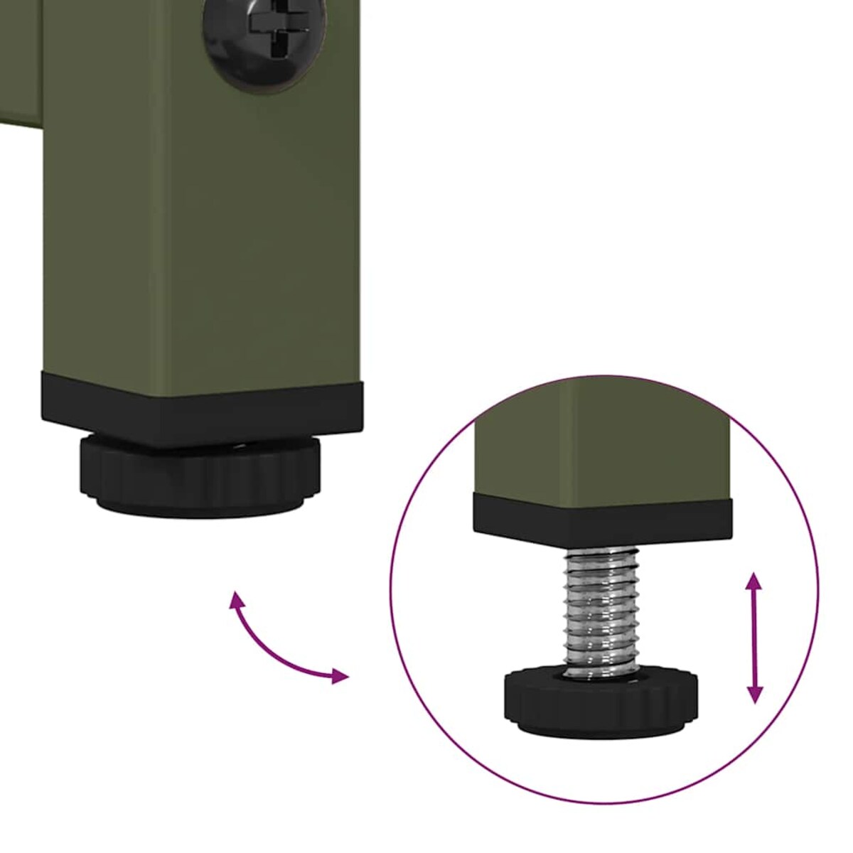 vidaXL Szafka pod telewizor, oliwkowa, 68x39x60,5 cm, stalowa