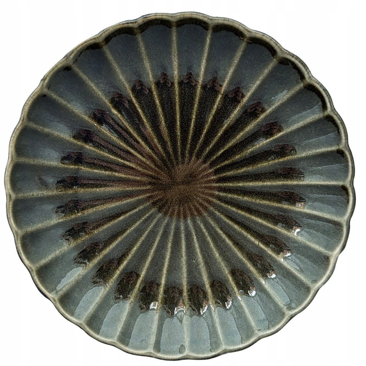 TALERZ DESEROWY ZIELONY 20cm CERAMICZNY TALERZYK SERWIS NA SZTUKI CIASTO