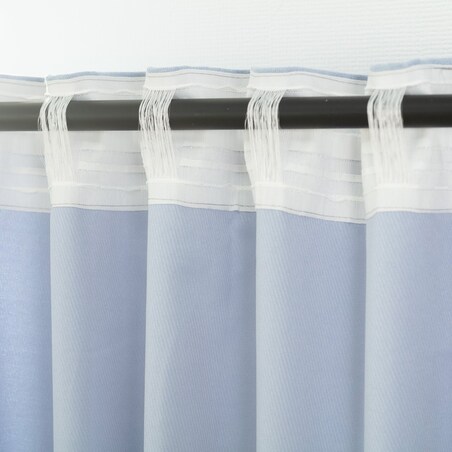 Zasłona BASIC na taśmie marszczącej 140x260cm błękitny szenil 1 szt. 140x260