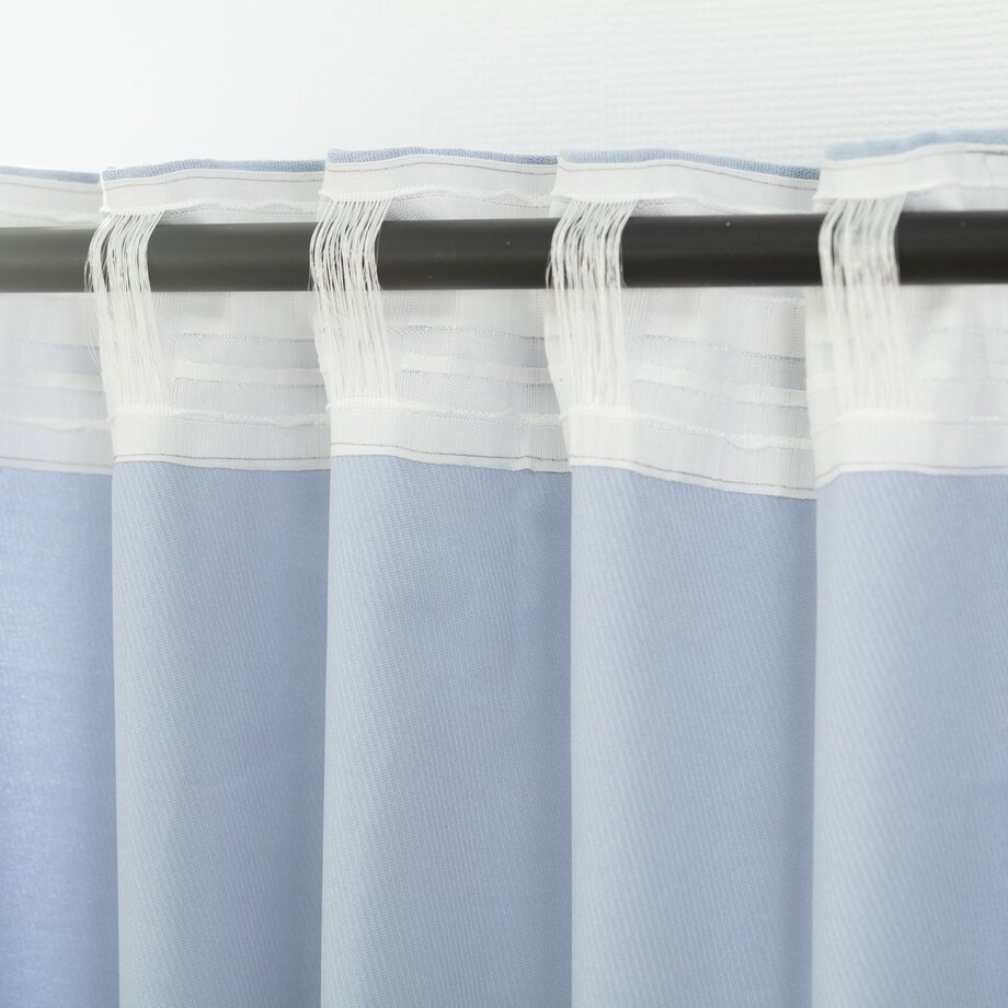 Zasłona BASIC na taśmie marszczącej 140x260cm błękitny szenil 1 szt. 140x260
