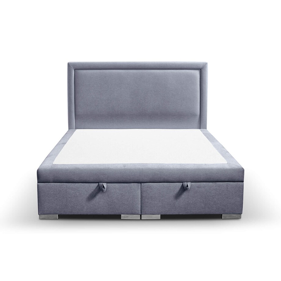 Łóżko tapicerowane SALMA 180x200 z pojemnikiem, Niebieskoszary, tkanina Megan 360