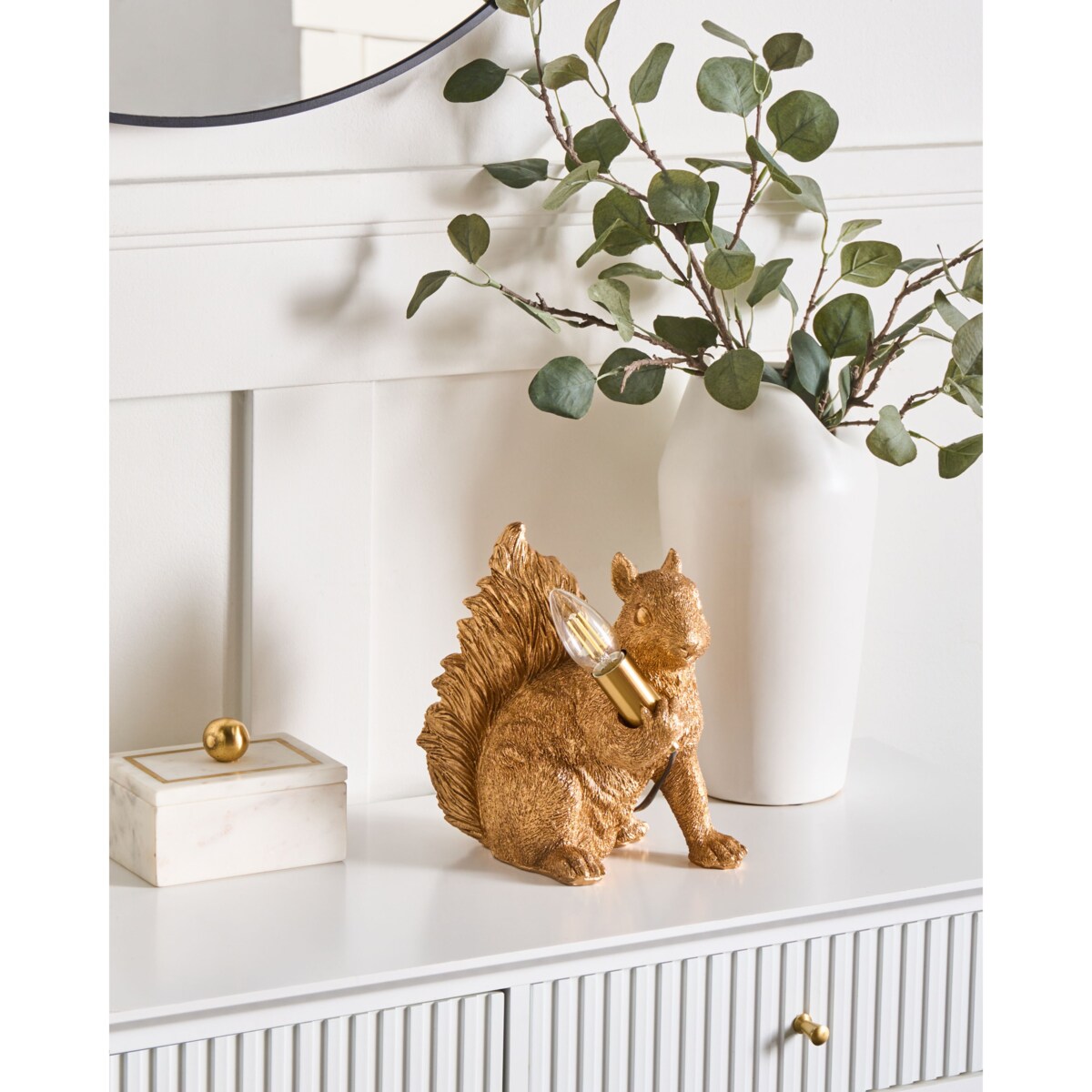 Lampa stołowa Wiewiórka PINOLI Złoty