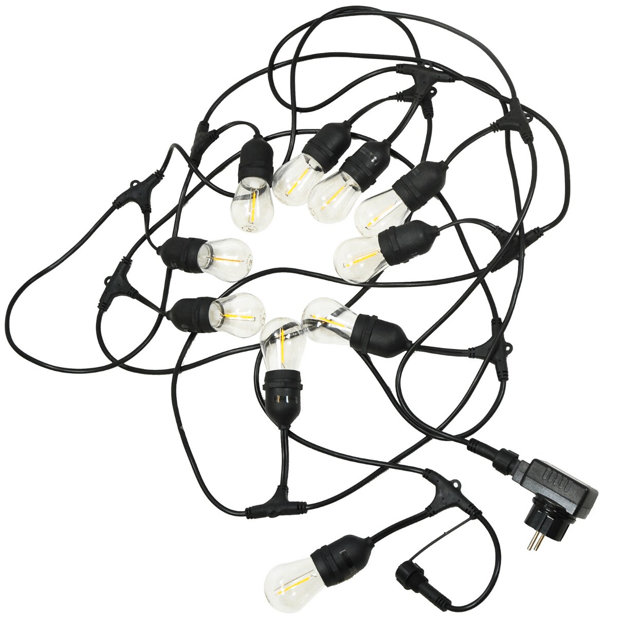 Zewnętrzny łańcuch dekoracyjny girlanda LED 6,2m IP44 ciepła