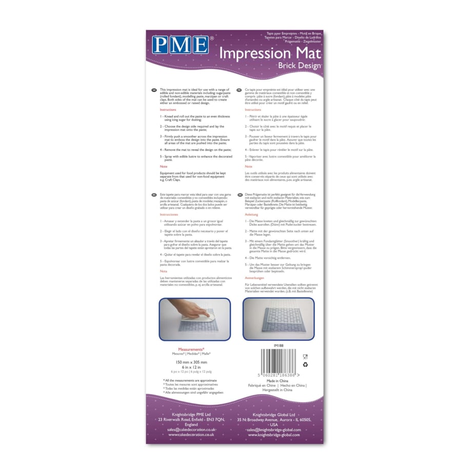 PME Mata strukturalna do masy cukrowej (mur)