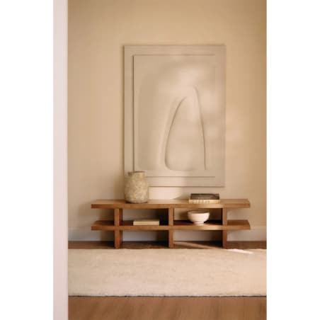 Szafka, komoda RTV Viviene 150x35 cm MDF, popielaty brąz