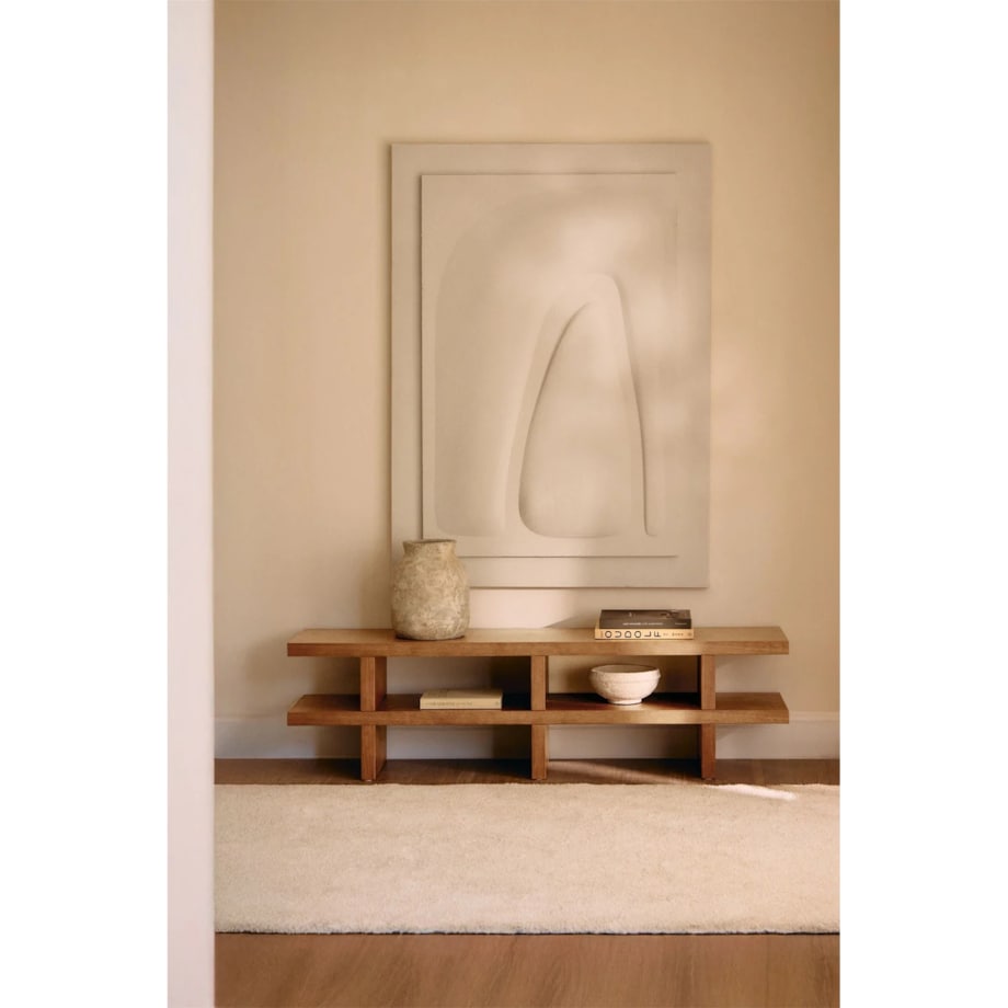 Szafka, komoda RTV Viviene 150x35 cm MDF, popielaty brąz