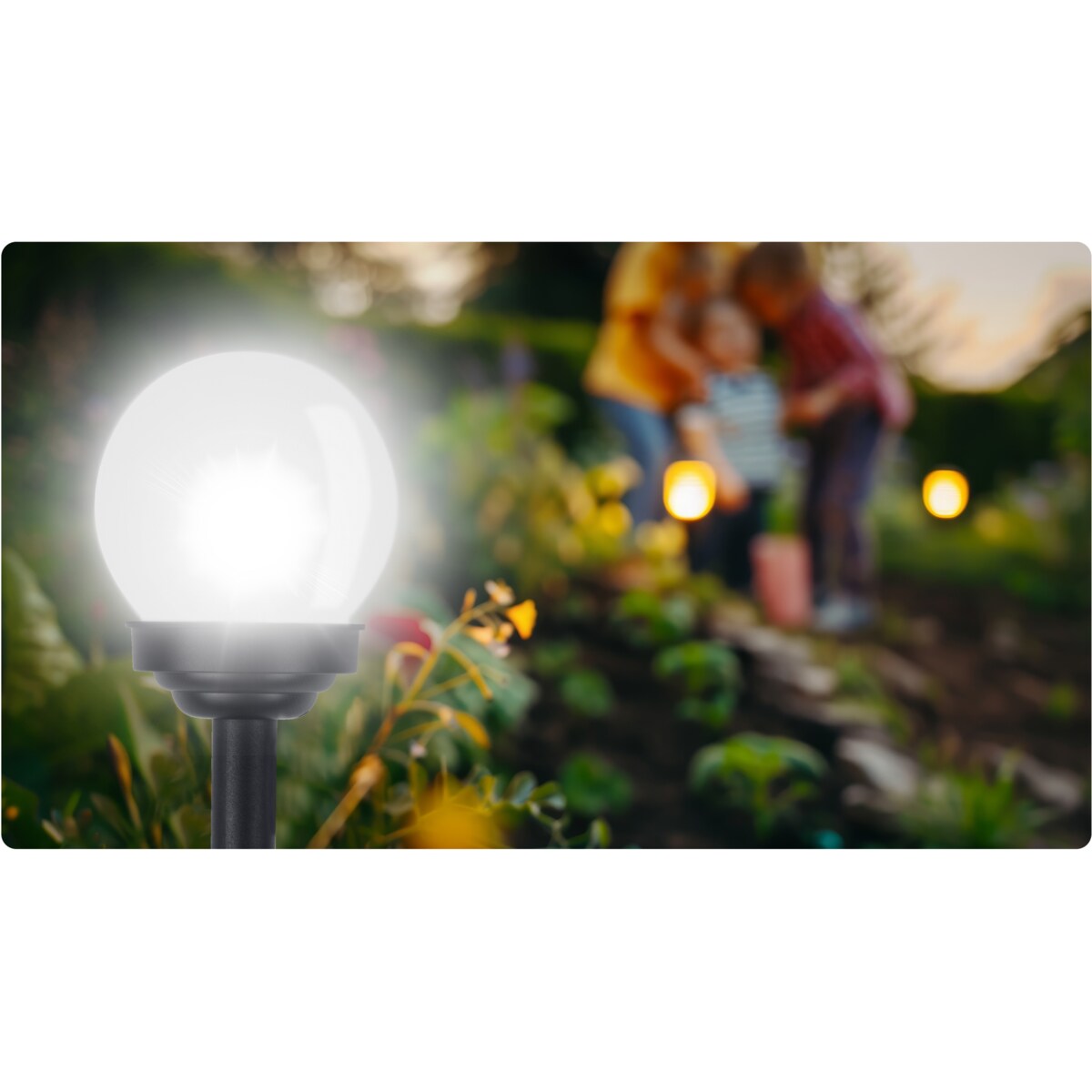 Lampki solarne do ogrodu czujnik zmierzchu Ilumen 4szt