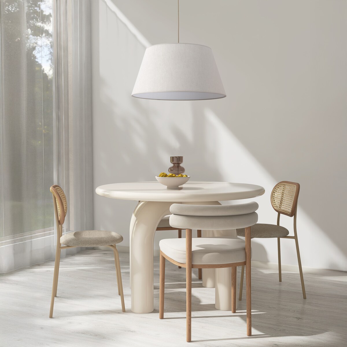Lampa wisząca TK Lighting FORMO SABIA 11317 beżowa 50 cm E27