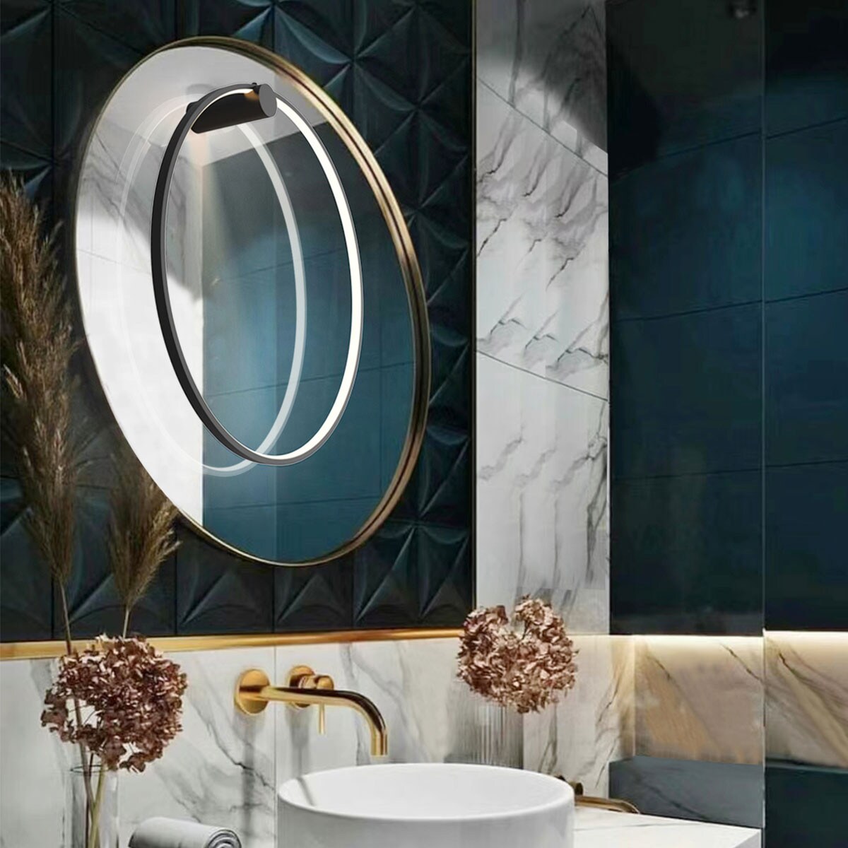 Lampa ścienna Light Prestige Mirror czarny LED CCT 3000K/4000K/6000K (regulowana) 1 szt.