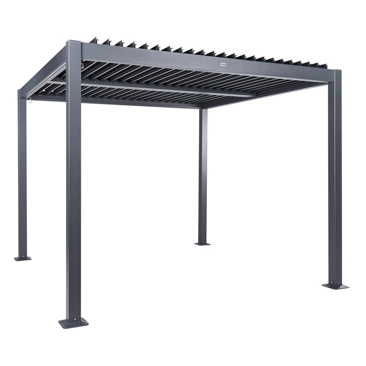 Pawilon ogrodowy FORNOLI Metal 296 cm 296 cm Czarny