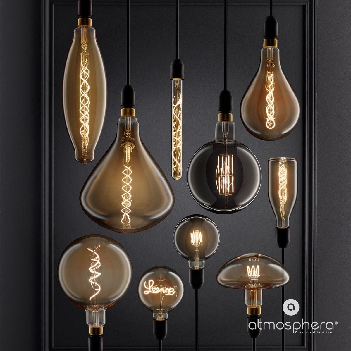 Żarówka dekoracyjna AMBREE LED szklana, G125 4W