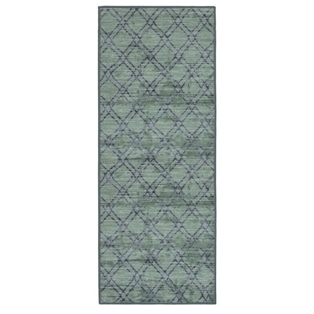 Chodnik Antypoślizgowy Vita 80x200 cm Romby Zielony