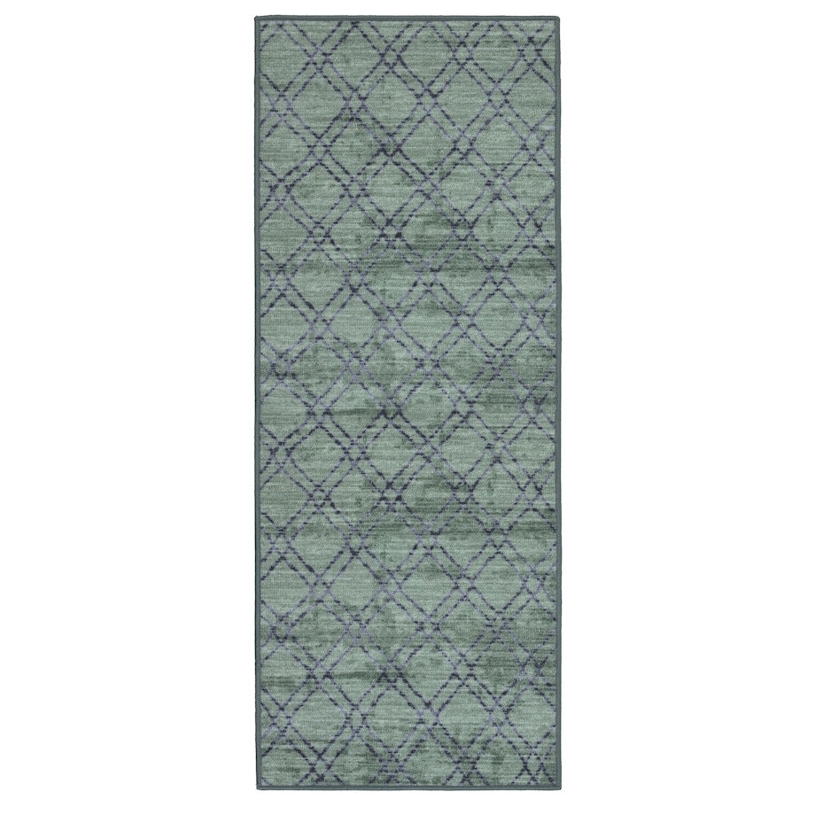 Chodnik Antypoślizgowy Vita 80x200 cm Romby Zielony