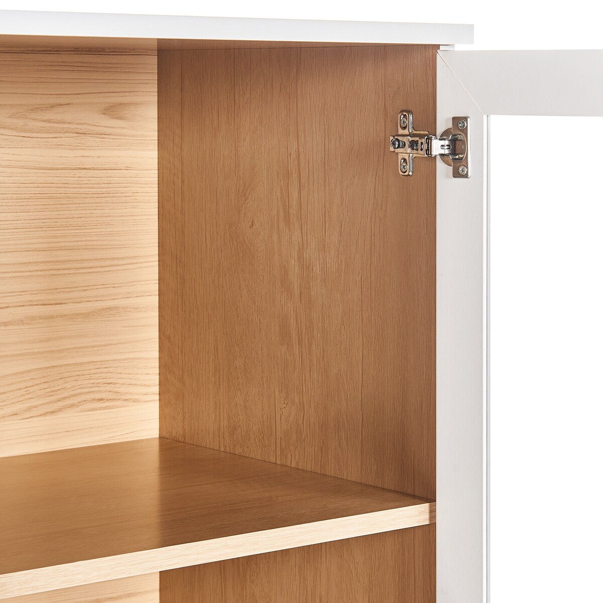 Witryna ze szklaną gablotą TINGLEDALE 80 cm Biały