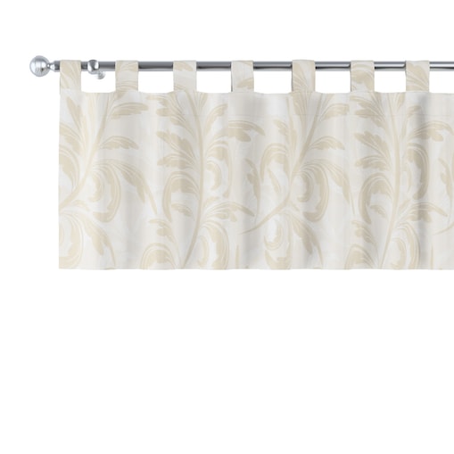 Lambrekin na szelkach 130x40 ecru liście akantu