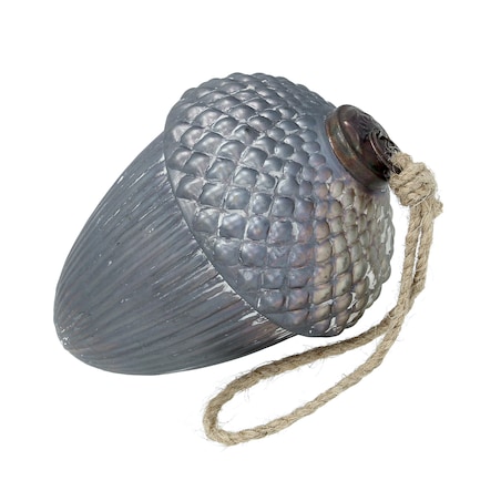 Bombka Vintage Frost 14 cm grey boże narodzenie, święta, świąteczne, szary, 10x14 cm