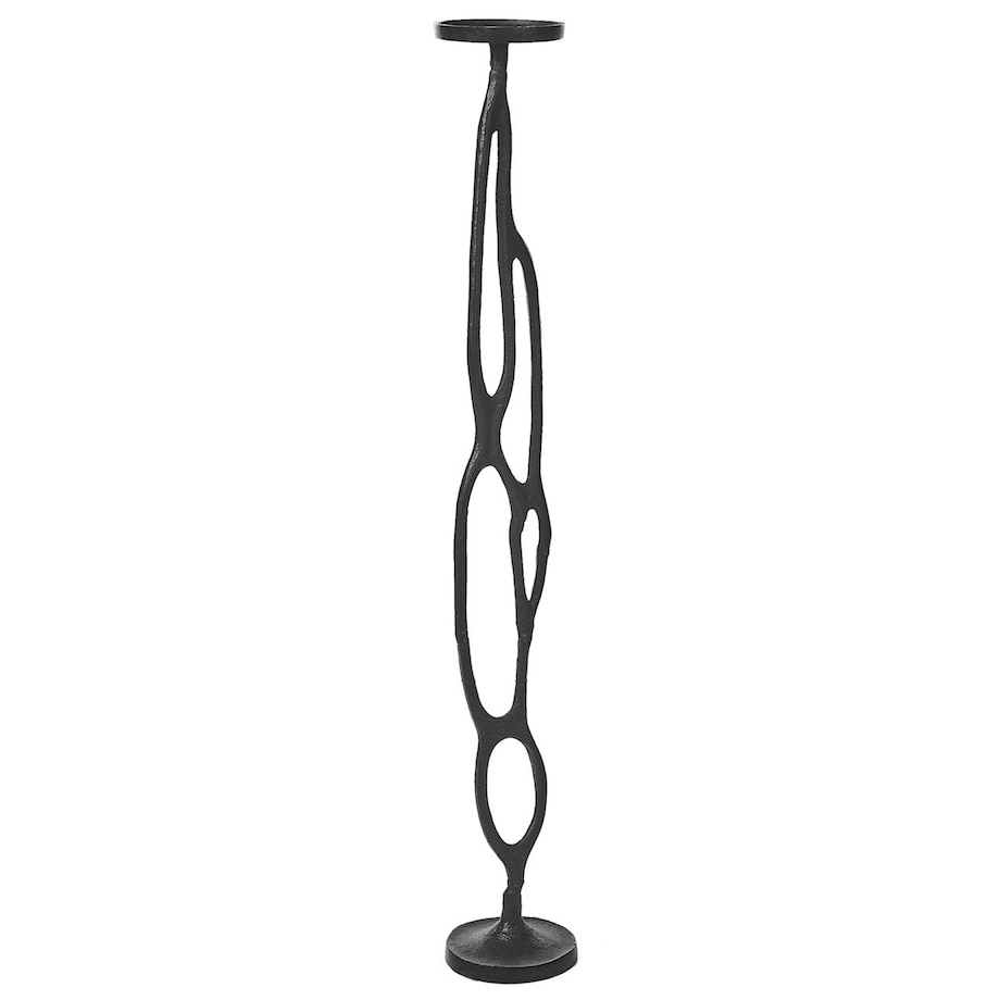 Zestaw 3 świeczników BUNI Metal 54/68/84 cm Czarny