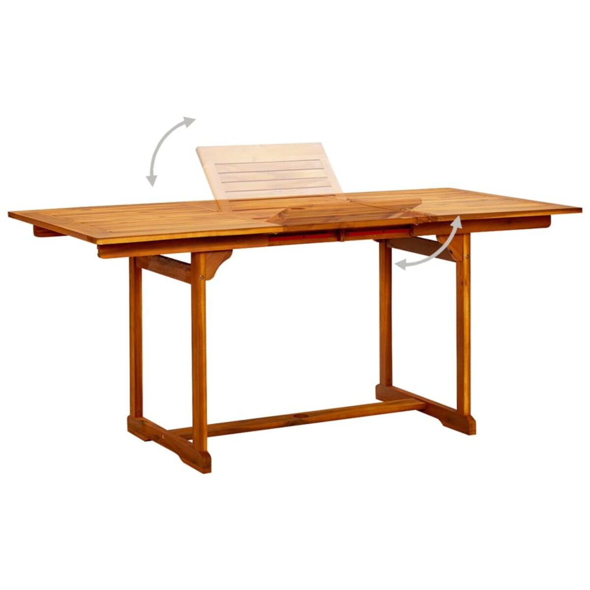 vidaXL Ogrodowy stół jadalniany, (120-170)x80x75 cm, drewno akacjowe
