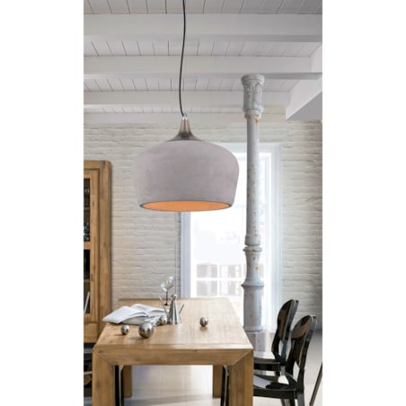 Betonowa lampa wisząca Parma do salonu nad stół loft szara