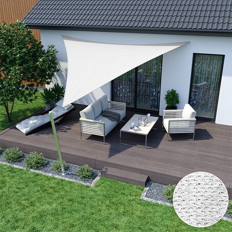 Żagiel Przeciwsłoneczny Ogrodowy Wodoodporny 3X3X3 M Zacieniacz Biały